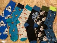 img 1 attached to Colorful Funny Novelty Men'S Combed Cotton Crew Socks - Perfect Gift By WeciBor review by Nap Olivas