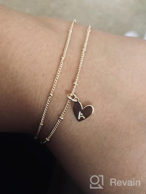 img 1 attached to 💕 Chic Initial Bracelets: Uniquely Personalized Valentines Pulseras for Girls' Jewelry review by Cindy Carlin