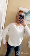 img 1 attached to Chic And Cozy: Women'S Ribbed Batwing Sleeve Off-Shoulder Top By EXLURA review by Cashout Harden