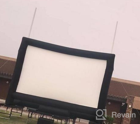 img 1 attached to 17-Ft Outdoor And Indoor Inflatable Movie Projector Screen With Blower - Front And Rear Projection Support - Blow Up Mega Movie Screen Ideal For Parties - Easy Setup - Sewinfla review by Nick Howard