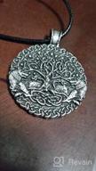 img 1 attached to HAQUIL Viking Necklace: Wolves & Ravens of Odin with Tree 🐺 of Life Pendant – Premium Faux Leather Cord – Perfect Viking Jewelry Gift review by Jose Ballard
