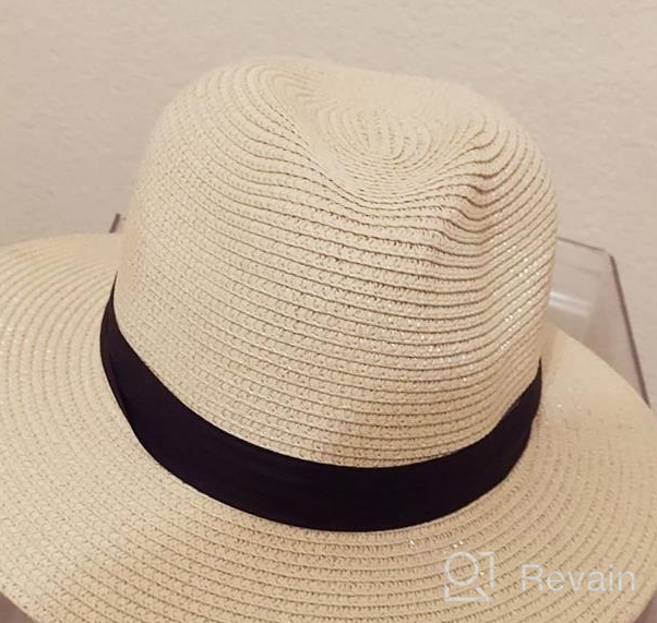 img 1 attached to Lisianthus Women'S Wide Brim Straw Fedora Panama Hat UPF50+ Sun Protection Beach Hat review by Jason Sullivan