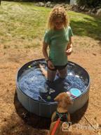картинка 1 прикреплена к отзыву 🐶 Jasonwell Складной бассейн для собак и животных - складной детский бассейн для собак, кошек и детей (48 дюймов в диаметре и 11,8 дюймов в высоту, серый) от Darrius Frison
