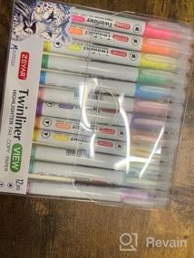 img 7 attached to ZEYAR Clear View Tip Highlighter, Dual Tips Marker Pen, See-Through Chisel Tip And Fine Tip, Water Based, Assorted Colors, Quick Dry,No Bleed(6 Macaron Colors)