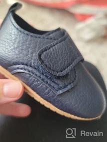 img 5 attached to HsdsBebe Baby Boys Girls Oxford Shoes: Stylish PU Leather Sneakers with Rubber Sole – Anti-Slip Infant Walking Shoes for Toddler Ankle Boots and Moccasins