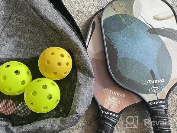 img 1 attached to Tumaz Premium Pickleball Paddles Set - USAPA Approved With Honeycomb Core, Fiberglass Face, And Bonus Accessories Included review by Luis Jacob
