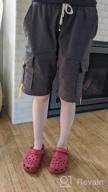 img 1 attached to Women'S Cotton Cargo Shorts: Elastic Waist, Drawstring & Multi-Pockets - Vcansion Casual Fit review by Anthony Lanka