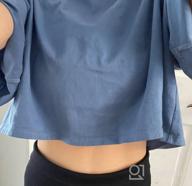 img 1 attached to 👚 Xelky Womens Crop Casual Tops Tshirt: Loose Fit Cotton Workout Tees for Yoga and Running (4 Pack) review by Matthew Gonzales