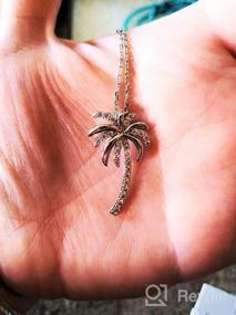 img 5 attached to 🏝️ Tropical Beach Jewelry CZ Palm Tree Pendant Necklace for Hawaii Bridal Beach Wedding and Bridesmaid Gifts