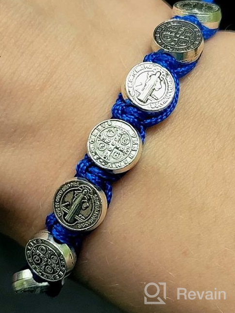 img 1 attached to 📿 CB Saint St Benedict Adjustable Cord Bracelet: A Sacred Accessory, 8 Inch Length review by Maurice Malek