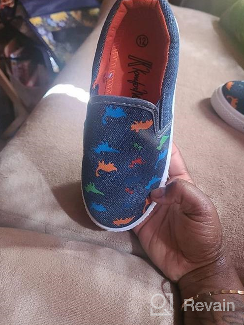 img 1 attached to 👟 K KomForme Toddler Slip-on Canvas Sneakers for Active Little Girls and Boys review by Allan Duman