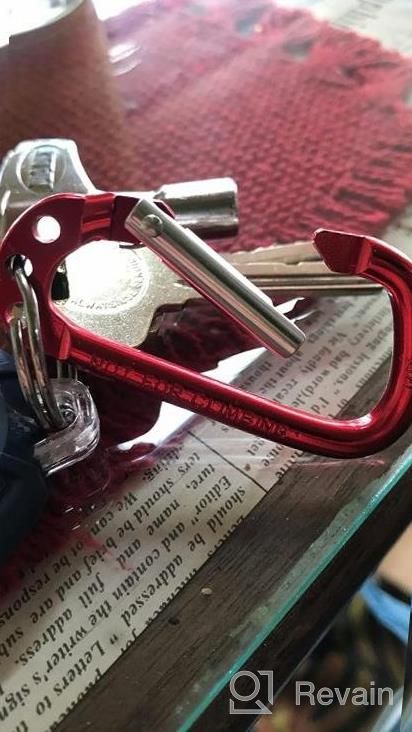 img 1 attached to Pack Of 6 D-Shaped Multifunctional Aluminum Alloy Carabiner Keychain Clips With 3 Key Rings By VictorsHome review by Bobby Lawson