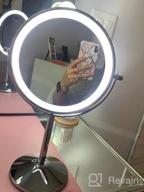 img 1 attached to Get Flawless Anywhere With Benbilry LED Lighted Travel Makeup Mirror - Rose Gold review by Amanda Holmes