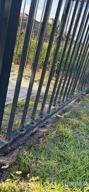 img 1 attached to XCEL Fence Black Steel Anti-Rust Fence Panel - Sharp End Pickets - 6.5Ft W X 5Ft H - Easy Installation - For Residential, Outdoor, Yard, Garden, 3-Rail, One Post Included review by Bob Fasho