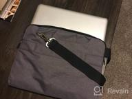 img 1 attached to Qishare Laptop Shoulder Bag: 11.6-12 Inch Multi-Functional Carrying Case For Microsoft Surface Pro & MacBook Air (Gray Lines) review by Garrett Flores