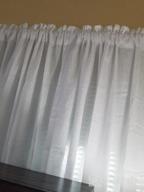 img 1 attached to Melodieux Grey Semi Sheer Curtains 84 Inches Long For Living Room - Linen Look Bedroom Rod Pocket Voile Drapes, 52 By 84 Inch (2 Panels) review by Mike Pfettscher