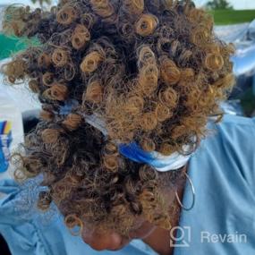 img 8 attached to Afro Puff Ponytail Drawstring с челкой | Высокий пучок для прически для женщин | Kinky Curly Clip-In Extensions для ананасовых причесок (#TBug)