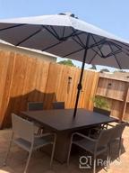img 1 attached to 14Ft Extra Large Double-Sided Patio Umbrella W/Crank & 1.89 Inch Pole - Gray By SUPERJARE review by Angela Gershmel
