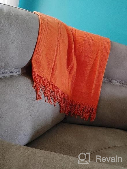 img 1 attached to Charcoal Stripe Throw Blanket - Lightweight & Extra Soft For Couch, Bedroom, Office | 50X60 Inch VEEYOO Knitted Tassels Decor Gift review by Huntsville Rawson