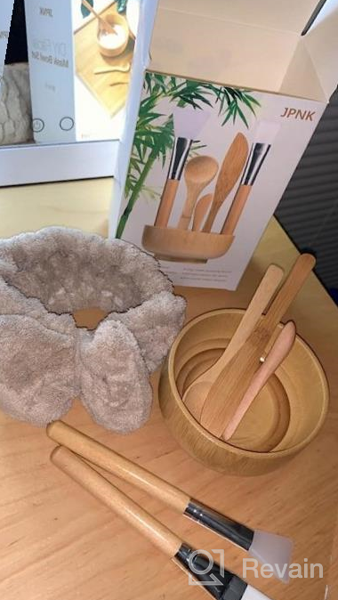 img 1 attached to Bamboo Facial Mask Mixing Set: Create A Spa Experience With JPNK'S 6-Pack DIY Clay Mask Kit Including Brushes And Bowl review by Jason Sergeantson