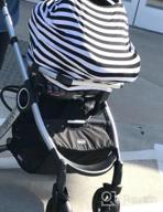 img 1 attached to Multi-Functional Mom Boss Cover: Itzy Ritzy 4-In-1 Nursing, Car Seat, Shopping Cart, And Infinity Scarf In Chic Black & White Stripe Design review by Michael Cullen