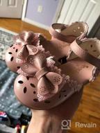 img 1 attached to Kids Girls Vintage Mary Jane Ballet Flats Pearl Flowers Toddler Bowknot Princess Dress Wedding Party Oxford Shoes review by Cindy Vang