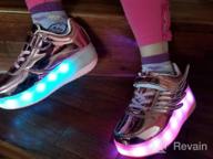 img 1 attached to Enhance Fun and Style with AIkuass Roller Shoes - LED Sneakers for Girls, Boys, and Kids review by Michael Liguori