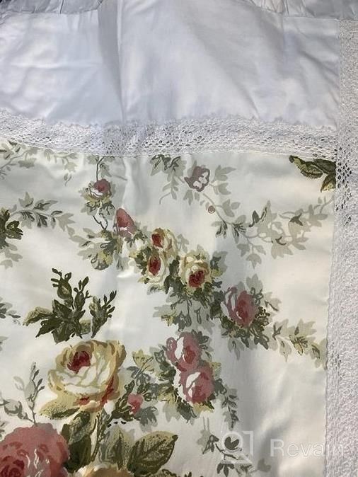 img 1 attached to Vintage Rose Pillowcases With Elegant Lace Ruffles - FADFAY Shabby Pink Floral Print Standard Size Bedding Pillow Covers For Twin/Full/Queen Beds, 19" X 29" In Country Style review by Sheri Zhao