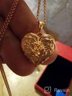 img 1 attached to Sterling Silver/Real Gold Locket Necklace With Sunflower And Rose Gold - Holds Pictures Photo Keep Someone Near To You Personalized Gift review by Timothy Castillo