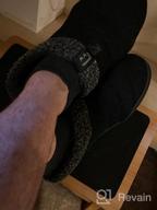 img 1 attached to Cozy Memory Foam House Shoes For Men With Quilt Knitted Design, Plush Fleece Lining, And Indoor-Outdoor Versatility - LongBay Slippers review by Michael Boonme