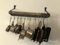 img 1 attached to Hammered Steel Enclume Premier Wall Pot Rack With Shelf And Bookshelf Storage review by Mike Betzing