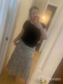 img 7 attached to MEROKEETY Женская юбка в стиле бохо с леопардовым принтом Плиссированные юбки-миди трапециевидной формы
