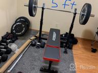 img 1 attached to Boost Your Fitness Routine: OppsDecor Adjustable Weight Bench With Barbell Rack For Home Gym Strength Training review by Gabriel Day