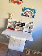 img 1 attached to White Wall-Mounted Folding Wooden Drop-Leaf Desk With Storage Shelves - Haotian FWT07-W review by William Byrd