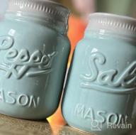 img 1 attached to Vintage Mason Jar Salt & Pepper Shakers Adorable Decorative Mason Jar Decor For Vintage, Rustic, Shabby Chic - Sturdy Ceramic In Coral - 3.5 Oz. Cap review by Aaron Wilson