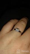 img 1 attached to Kobelli Cushion-Cut Moissanite Solitaire Engagement Ring 1 1/10 Carat 14K White Gold review by Kim Mouton
