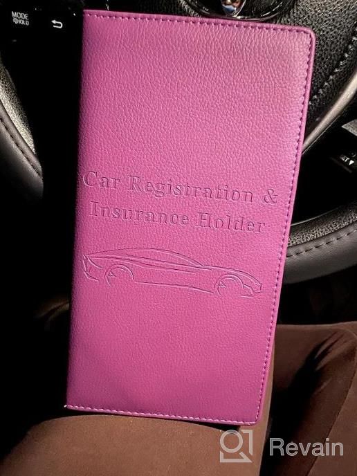 img 1 attached to Cacturism Hot Pink Car Registration And Insurance Holder With Magnetic Closure - Organize Your Car'S Essentials In Style! review by Adewole Sherman