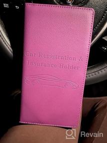 img 5 attached to Cacturism Hot Pink Car Registration And Insurance Holder With Magnetic Closure - Organize Your Car'S Essentials In Style!