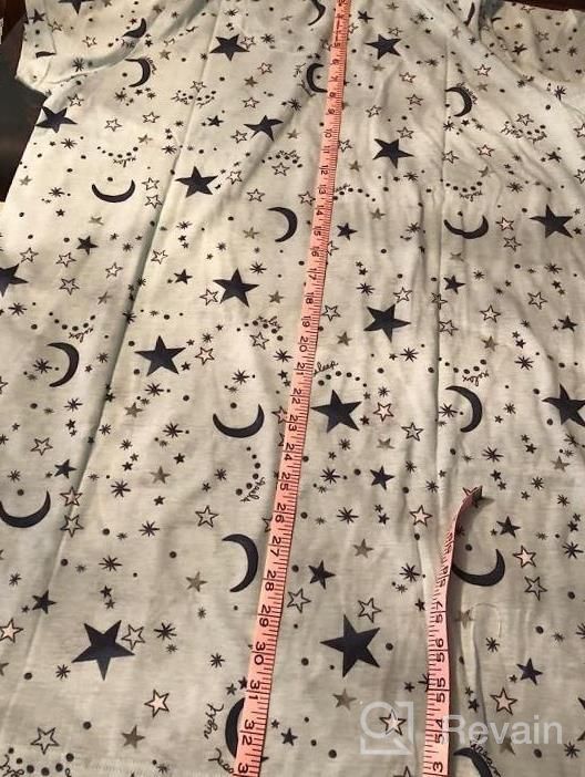 img 1 attached to Comfortable And Stylish: PNAEONG Womens Cotton Nightgown Sleepwear With Short Sleeves And Casual Print Sleepdress review by Lori Lopez