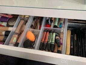 img 5 attached to Organize Your Desk Drawers With MineSign 4Pack Plastic Makeup & Flatware Organizers!