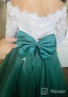 img 1 attached to Kids Lace Pageant Party Christmas Ball 👗 Gown Dress with Long Sleeves - Flower Girl Dress review by Vanesa Williams