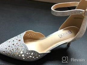 img 1 attached to Women'S IN2 Candice Rhinestones Sequins Low Kitten Heels Pumps Dress Evening Shoes Bridal Bride Wedding review by Alex Romero