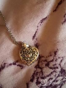 img 7 attached to Soulful Sunflower Heart Locket Necklace: Keep Loved Ones Close With Customizable Sterling Silver/Gold Jewelry That Holds Cherished Pictures