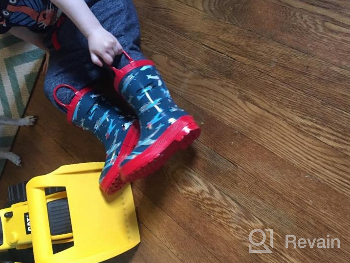 img 1 attached to Stylish Hatley Boys' Printed Rain Boots: Splash in Style & Stay Dry! review by Nick Ward