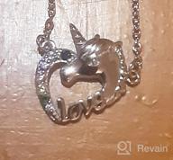 img 1 attached to Sterling Silver Unicorn Pendant Necklaces for Teen Girls - Gift Ideas for Kids & Teenage Girls review by Sue Kaminska