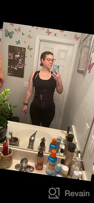 img 1 attached to Women'S Neoprene Sauna Sweat Waist Trainer Corset Trimmer Vest For Tummy Control And Waist Cincher Body Shaping review by Brian Pius