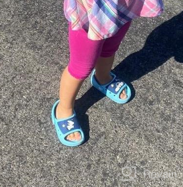 img 1 attached to 👣 Comfortable and Safe Toddler Slide Sandals for Beach and Pool - Holynissl Non-Slip Kids' Slippers review by Montrell Copeland