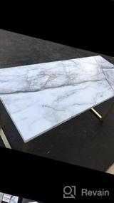 img 6 attached to Modern White Marble Console Table With Gunmetal Frame - Perfect For Entryway/Hallway/Foyer/Enterance & Living Room!