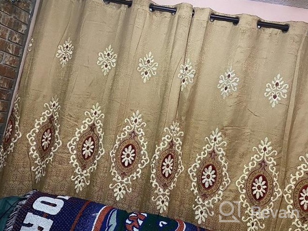 img 1 attached to Transform Your Home With VOGOL'S Elegant Customized Jacquard Sheer Window Curtains - Perfect For Bedroom And Living Room Decor (54 X 84, Top Grommets, 2 Panels) review by Mardrequs Dorsey
