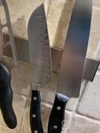 картинка 1 прикреплена к отзыву 🔪 Magnetic Knife Holder for Wall, Enkrio 16 Inch - Black Stainless Steel - Knife Magnetic Strip - No Drilling - Kitchen Magnet Knife Holder Strip - Knife Rack - Knife Bar от Daionte Simpson